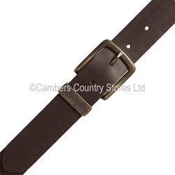 Wrangler Metal Loop Leather Belt Brown
